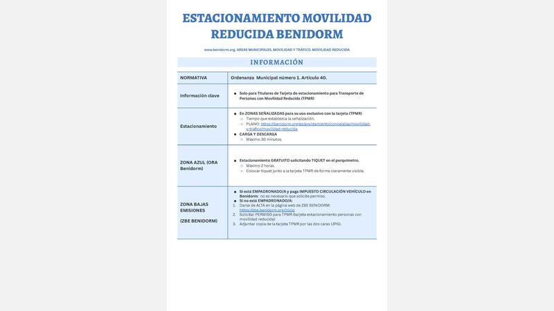 Estacionamiento Movilidad Reducida